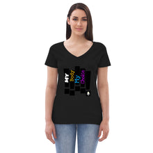 Load image into Gallery viewer, My Body Women’s recycled v-neck t-shirt